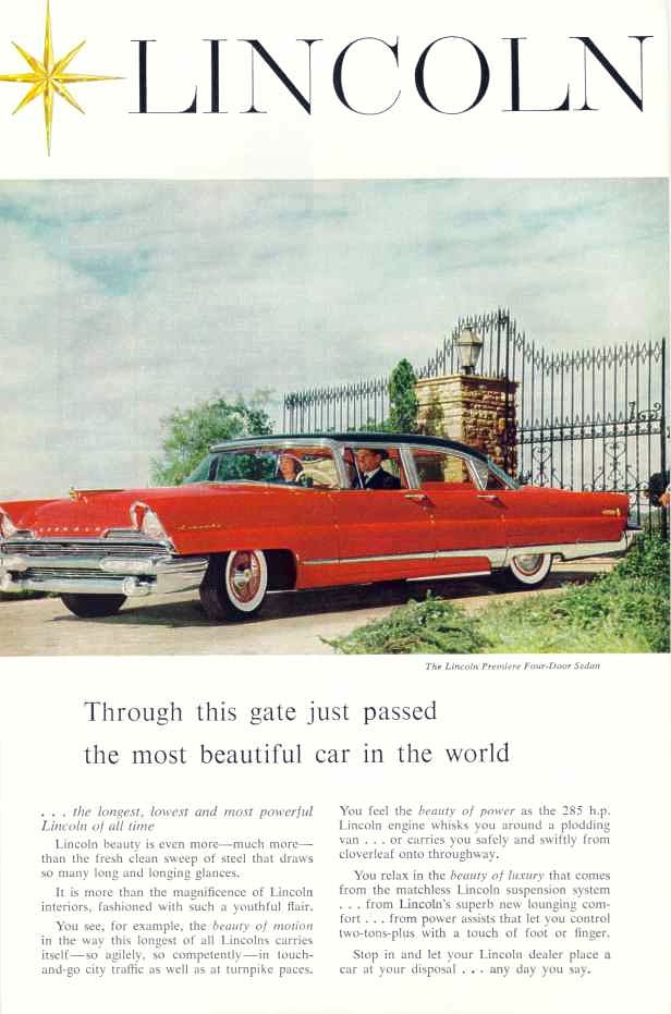 1956 Lincoln Auto Advertising